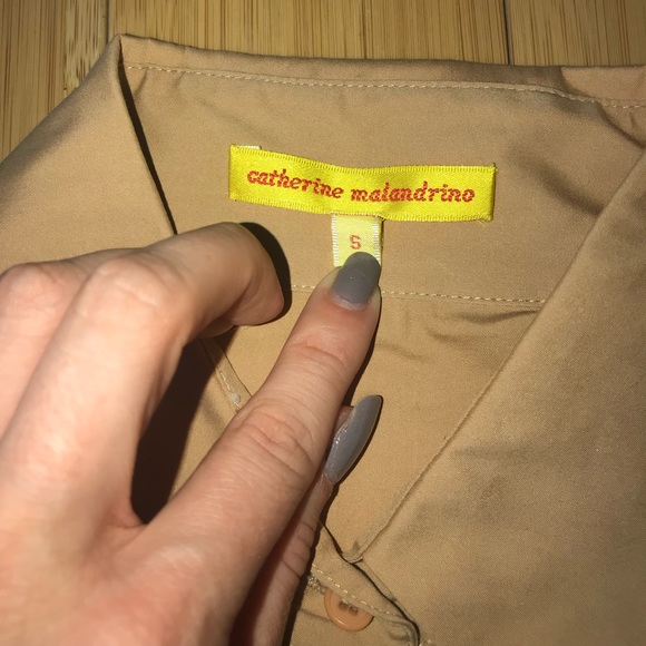 Catherine Malandrino Tan Button down Shirt Size S - Picture 2 of 4